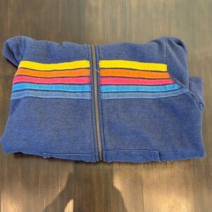 Colorful Striped Women’s Blue Aviator Nation Hoodie